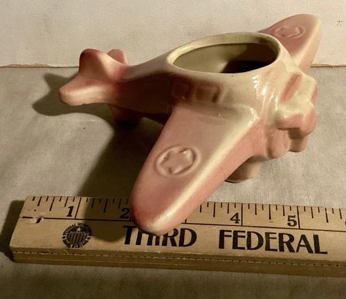 Shawnee Pottery PINK AIRPLANE PLANTER Vintage