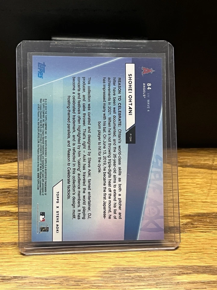 2020 Topps x Steve Aoki Shohei Ohtani #84 Rainbow Foil Los Angeles Angels - Image 3 of 3