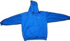 NIKE Hoodie Sweatshirt Men XL Embroidered Swoosh USA MADE Blue Vintage 90's VTG