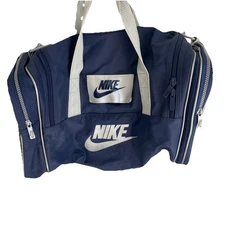 Vintage Nike Swoosh Gym Bag Nylon Duffle Overnight Shoulder Strap