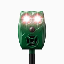 Solar-Powered Ultrasonic Animal Repellent with Motion Sensor, Waterproof Deer...