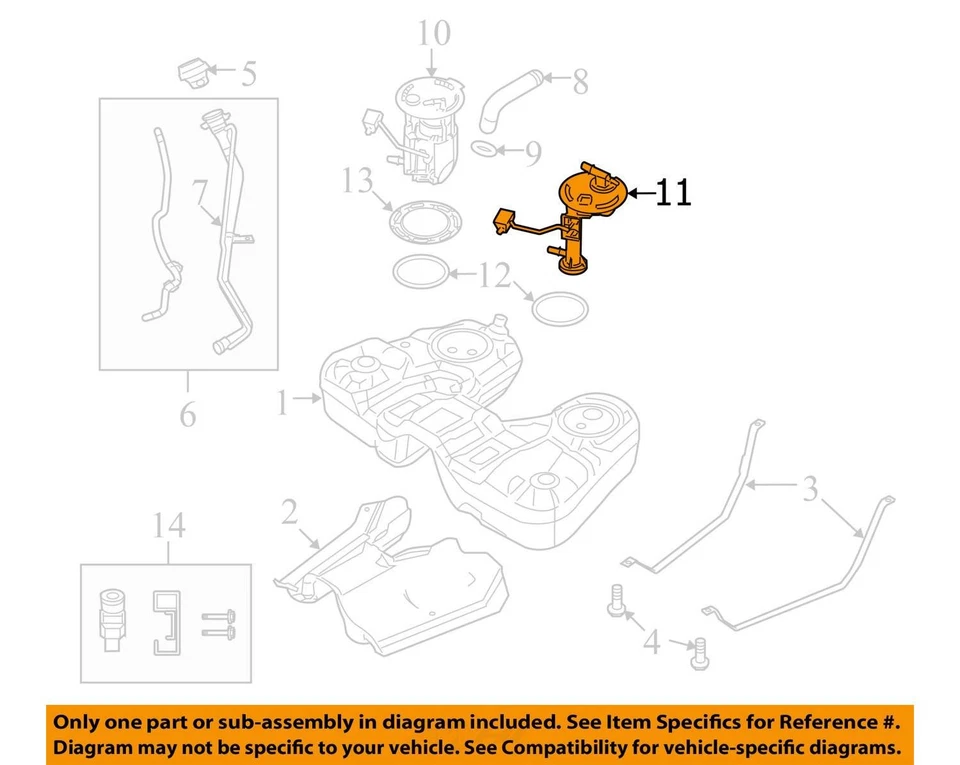 Ford Taurus X Sender Asy 2008 - tanque de combustible 8A4Z9275A - nuevo fabricante de equipos originales 8A4Z9275A Foto 2 de 3