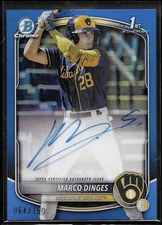 2025 Bowman Chrome - Marco Dinges True Blue 1st Auto /150 Brewers #CPA-MD