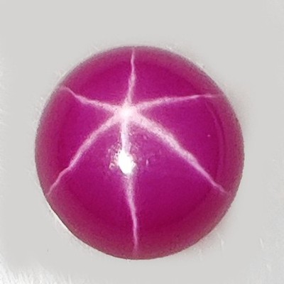 Natural Certified Mogok 6 Rays STAR Pink Ruby 20.00 MM Round Unheated Gemstones