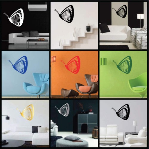 Butterfly Side - Vinyl Decal Sticker for Wall, Car, iPhone, iPad, Laptop, Bike - Picture 4 of 8