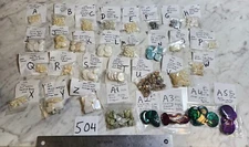 Vtg MOP Mother Of Pearl Jewelry Making Beads Unusual Carved Tulip Flower + 504