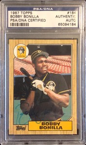 1987 Topps Bobby Bonilla #184 PSA/DNA Auto Autograph ...