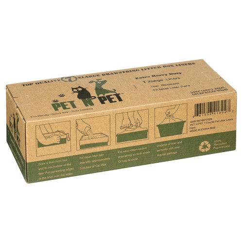 3 Boxen Katzentoilette Einlagen, Kordelzug Katzentoilette Tasche, extra groß. - Bild 1 von 6