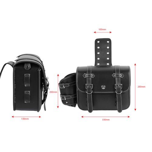 Motorcycle Side Saddle Bags w/ Cup Holder For Yamaha V-Star XVS 650 950 1100 - Picture 3 of 12