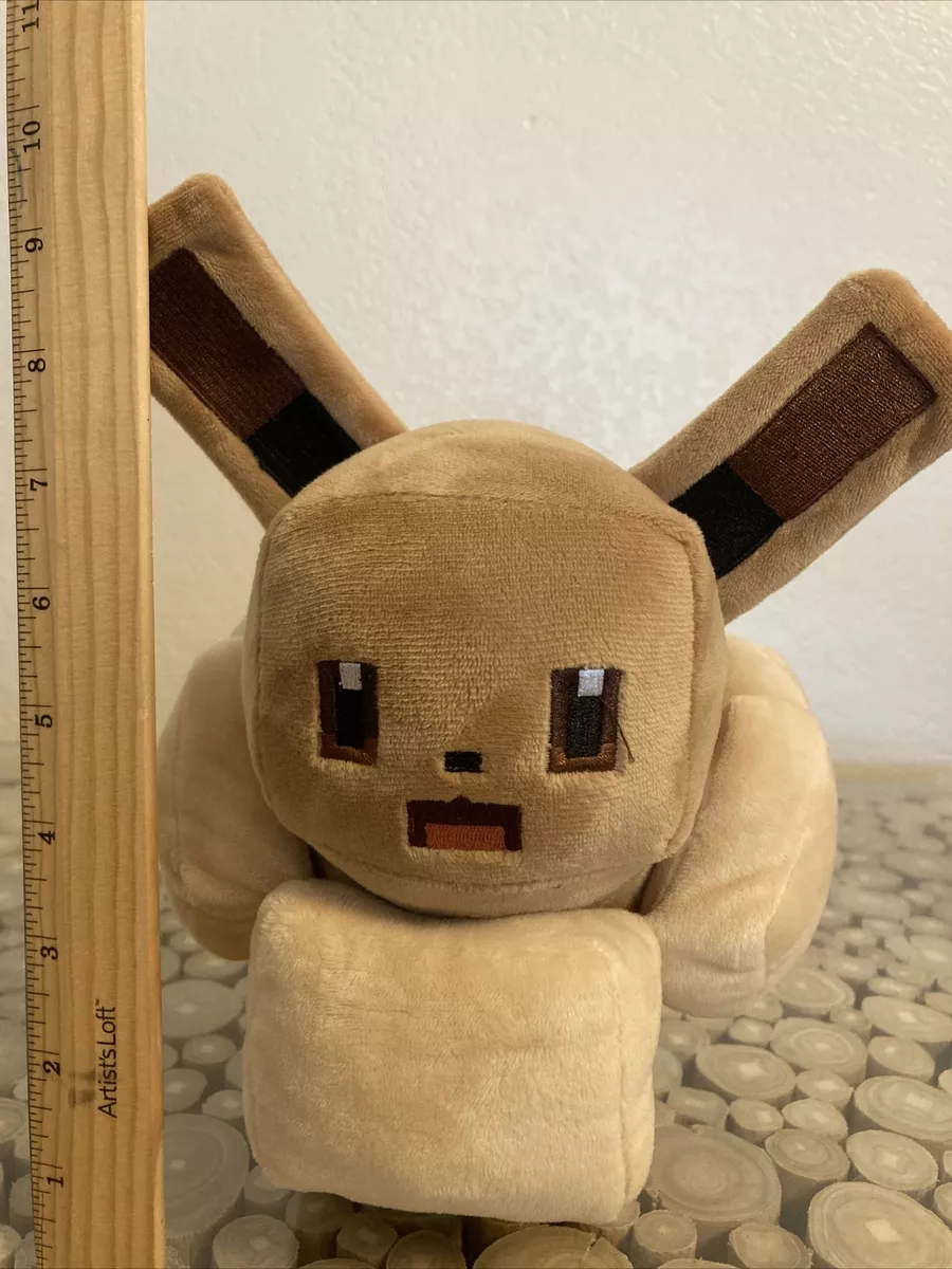 Pokemon Quest Minecraft Evee Plush 8” Square Eevee