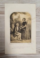 1850 Lithographie Kunstdruck Colordruck Holzstich Damen Mode Antik Original 