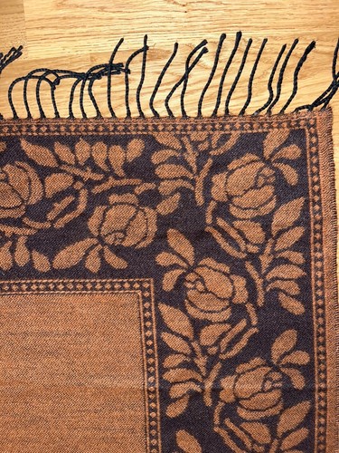 DENNIS Basso großer Schal Tuch Halstuch Made in Italy rot/grau 70 x 30 - Bild 9 von 10