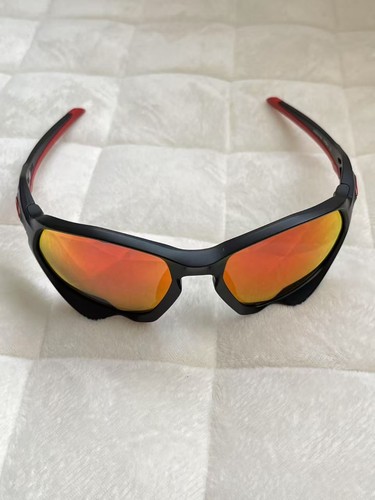 New Oakley Plazma Sunglasses Matte Black Red Frame Prizm Orange Lenses 9019-1159 - Bild 4 von 6