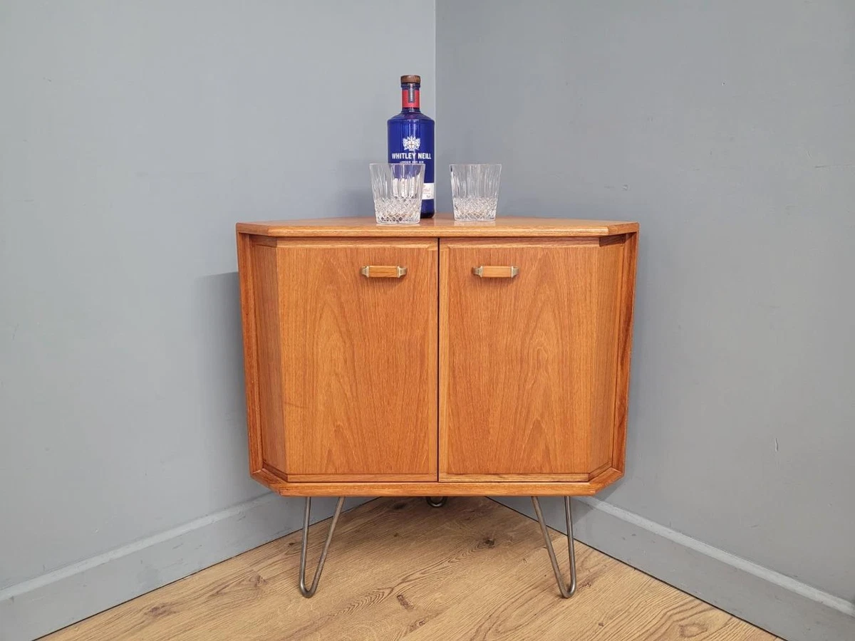 Mid Century Turnidge Of London Drinks Corner Cabinet Hairpin Legs