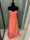 Size 8 Coral Prom Party Homecoming Dance Bridesmaid Formal Dress — photo 1