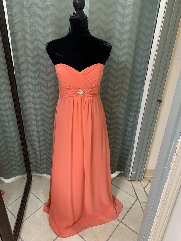 Size 8 Coral Prom Party Homecoming Dance Bridesmaid Formal Dress