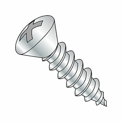 #6-20 Thread Size Pack of 8000 Small Parts 0624KPO 82 Degree Oval Head #2 Drill Point Zinc Plated Finish Steel Self-Drilling Screw 1-1//2 Length Phillips Drive Pack of 8000 1-1//2 Length