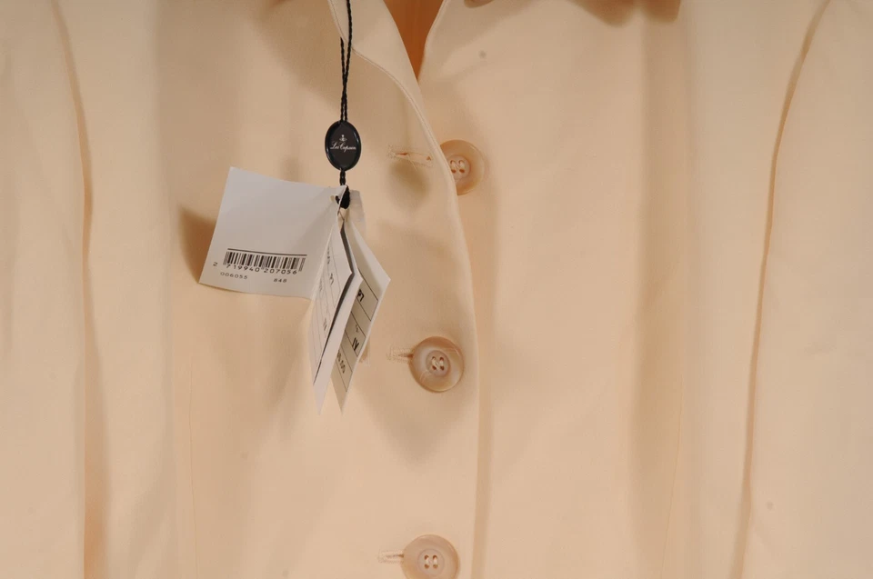 Blazer Abrigo Chaqueta Viscosa Acetato Amarillo Les Copains Mujer Talla 46 XL Nuevo con Etiquetas Foto 3 de 4