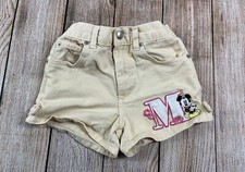 Vintage Mickey  Co Minnie Mouse Girls Kids Shorts Size 6 Yellow Pink