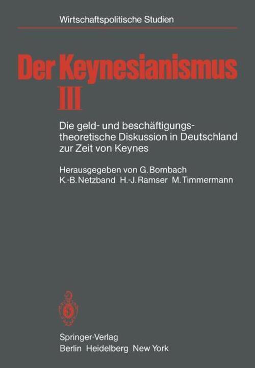 Thumbnail - Der Keynesianismus G. Bombach (u. A.) Taschenbuch