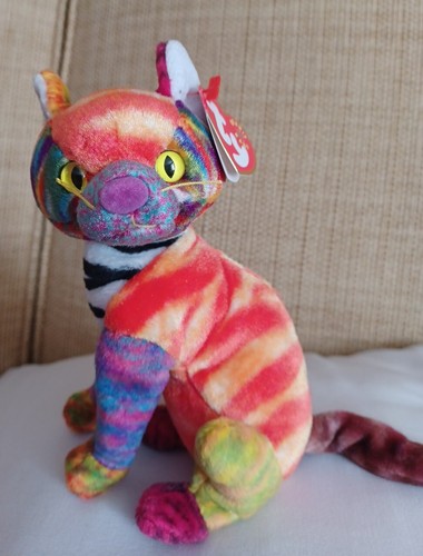 Ty Beanie Baby Kaleidoscope The Cat 2000 Pe Pellet Rare Stamp Tush Tag - Bild 1 von 12