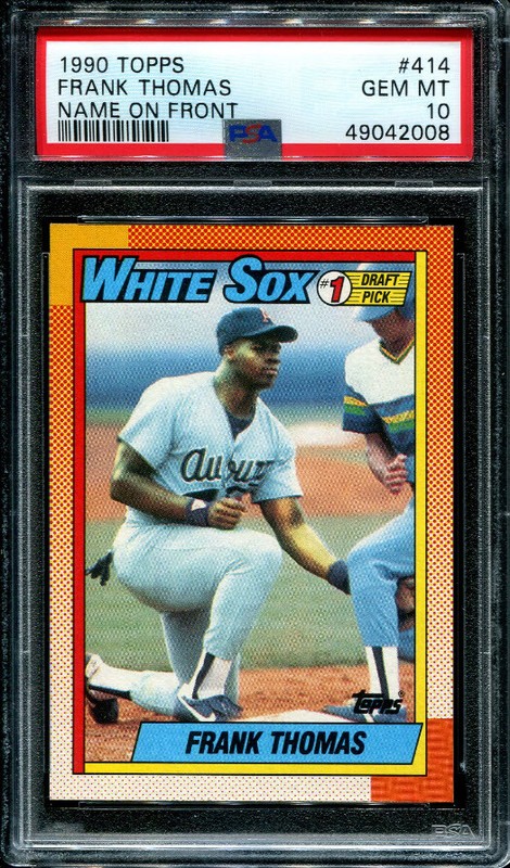 PSA 10 GEM MINT 1990 TOPPS FRANK THOMAS #414 WHITE SOX ROOKIE RC HOF 42008 B206
