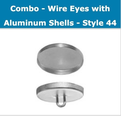144) Osborne WCM2844WSS1GR Button-Wire Eyes #44 & Soft Shell-Size 28: 11/16" dia - Picture 2 of 7