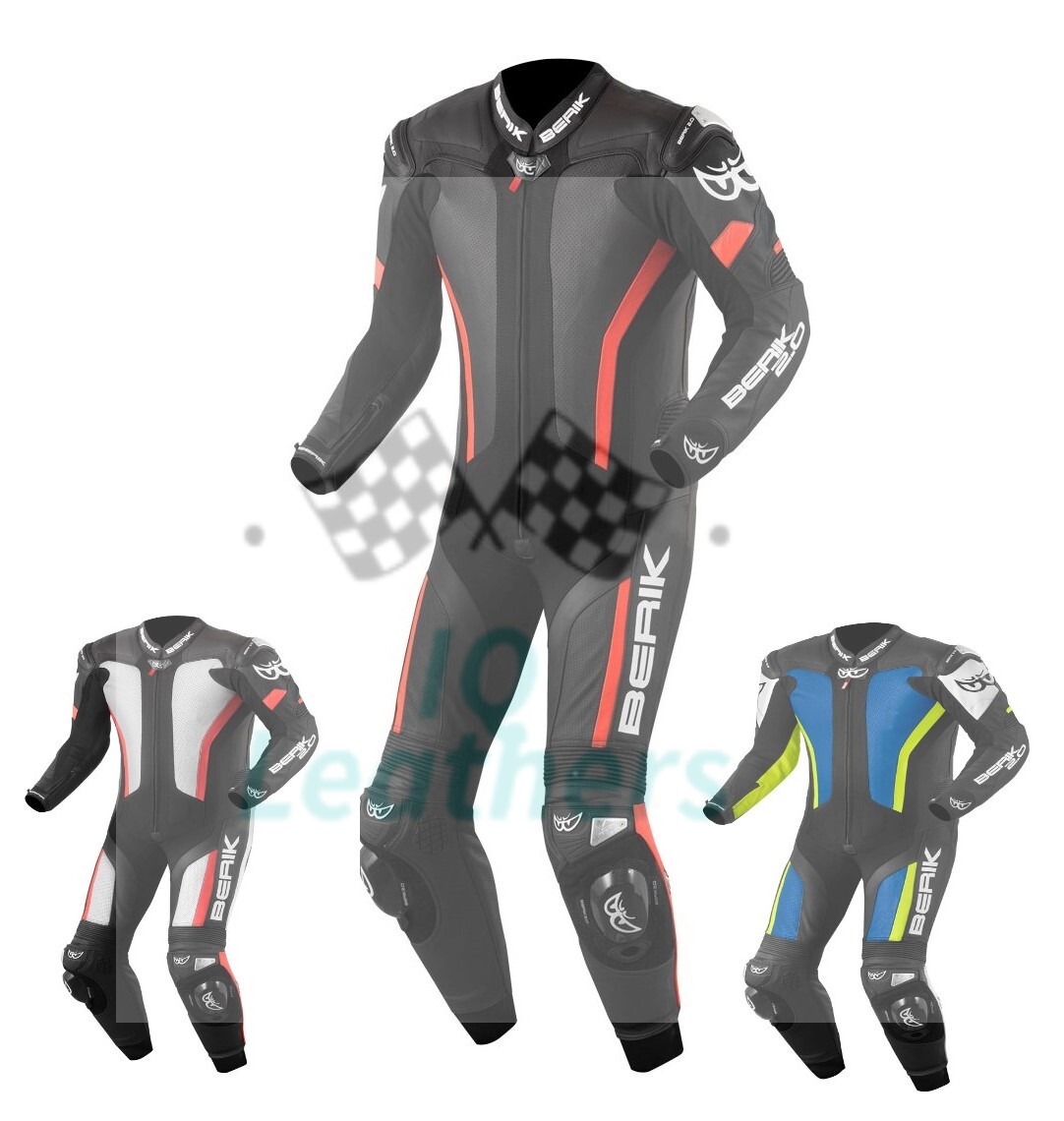 Traje de cuero de carreras de motocicletas Berik Losail todas las tallas disponibles cuero de vaca