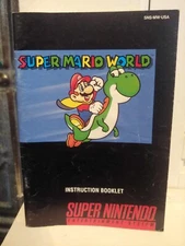SUPER MARIO WORLD Super Nintendo SNES Game Original 1st Edition Manual Booklet
