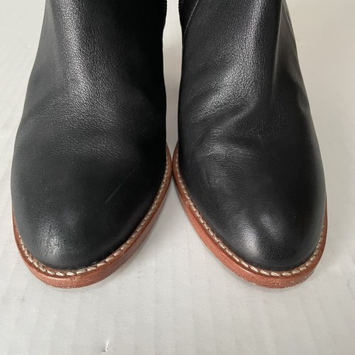Loeffler Randall Womens Size 8.5 Black Leather Booties Pointed Toe Ankle Boots - Picture 2 of 16