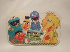 Vintage 1982 Sesame Street Placemat Educational Games Double Sided Laminated