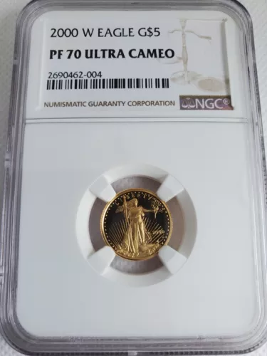 2001 W 1/10 oz Gold American Eagle $5 NGC PF70 Ultra Cameo