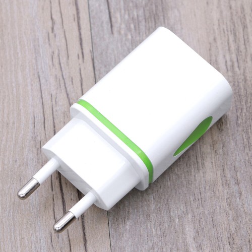 Universal Home Travel Charger Plug Water Drop Shape LED Light Dual USB Port - 第 10/11 張圖片