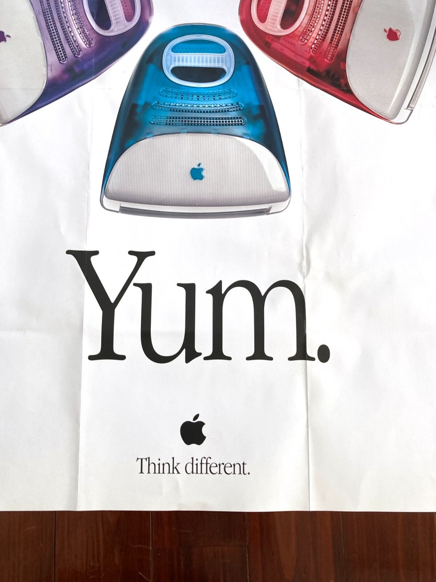 muku　Apple Poster muku Apple Poster Super Rare Vintage Apple 1998 Think