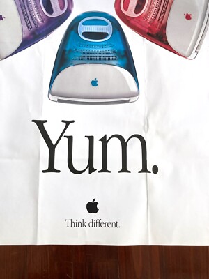 Apple - 激レア Apple 5色 iMac ポスター Apple Vintage Poster - Five Color iMacs i Yum 24x28 from