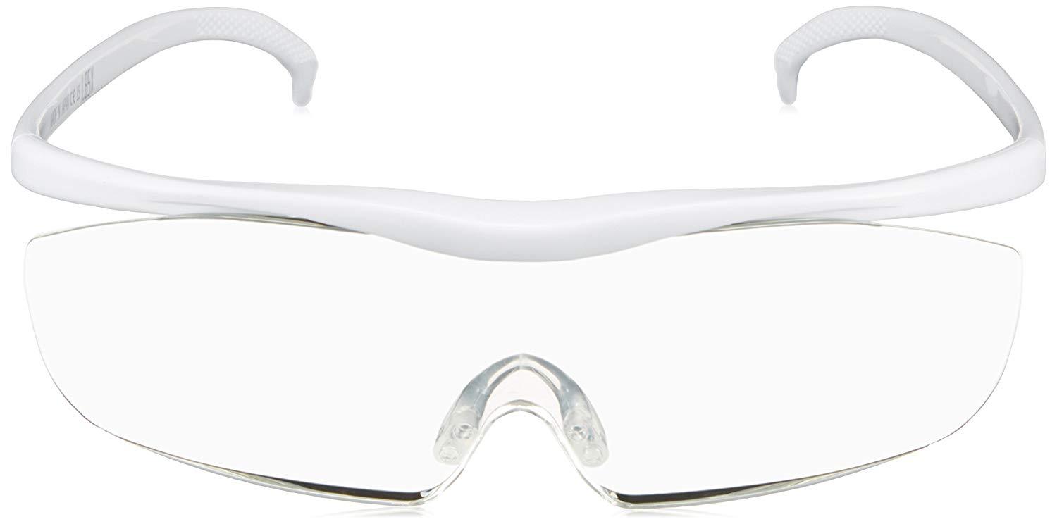 Hazuki Glasses Loupe Large 1.85 times Magnifier Clear Lens White w/Tracking eBay