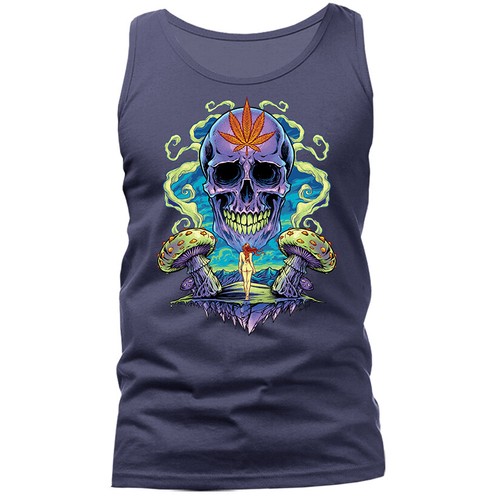 Camiseta sin mangas Weed Skull marihuana marihuana marihuana marihuana cannabis broma divertida humor humor humor humor - Imagen 9 de 11