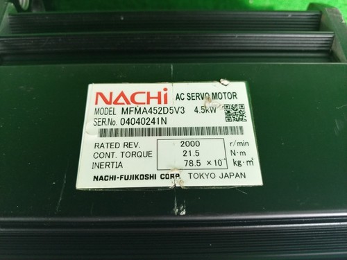 MFMA452D5V3 NACHI AC SERVO MOTOR (USED) DHL INTL SHIPPING - Picture 3 of 11