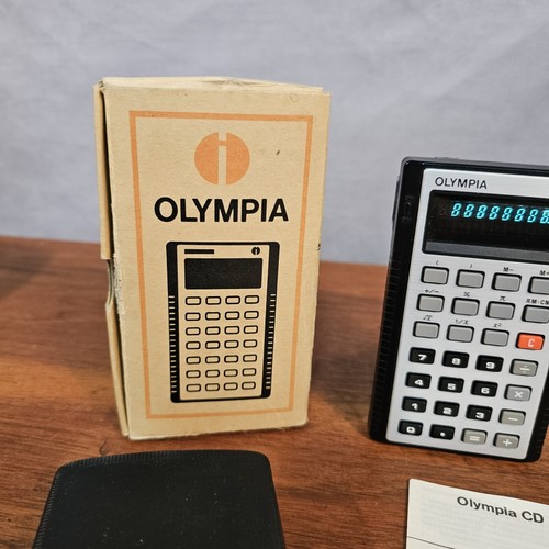 Olympia CD 47 Taschenrechner Vintage 70er Jahre mit Original Verpackung - Afbeelding 3 van 5