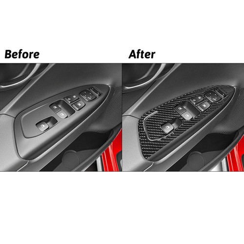 2X Carbon Fiber Front Door Control Trim Cover For Hyundai Veloster JS 2019-2022 - Picture 11 of 17