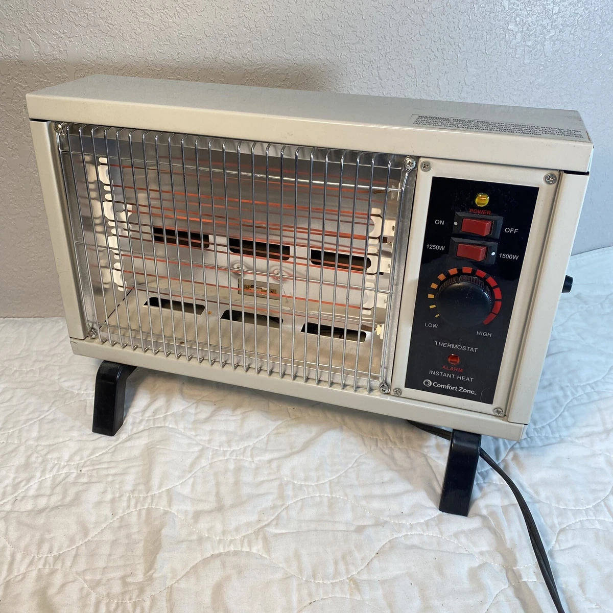 Comfort Zone Instant Heat Automatic SPACE HEATER Heater 1250 or 1500 watt  WORKS | eBay