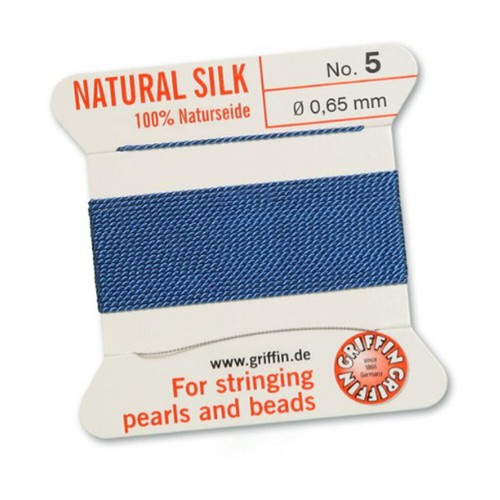 Griffin 100% Natural Silk Beading Thread for Stringing Pearls Beads 2m & Needle - Picture 22 of 134
