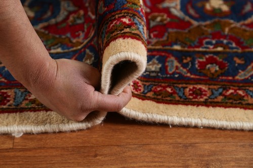 One-of-a-Kind Medallion Signed Kashmar Area Rug 10x13 Hand-knotted Large Carpet - Picture 6 of 12