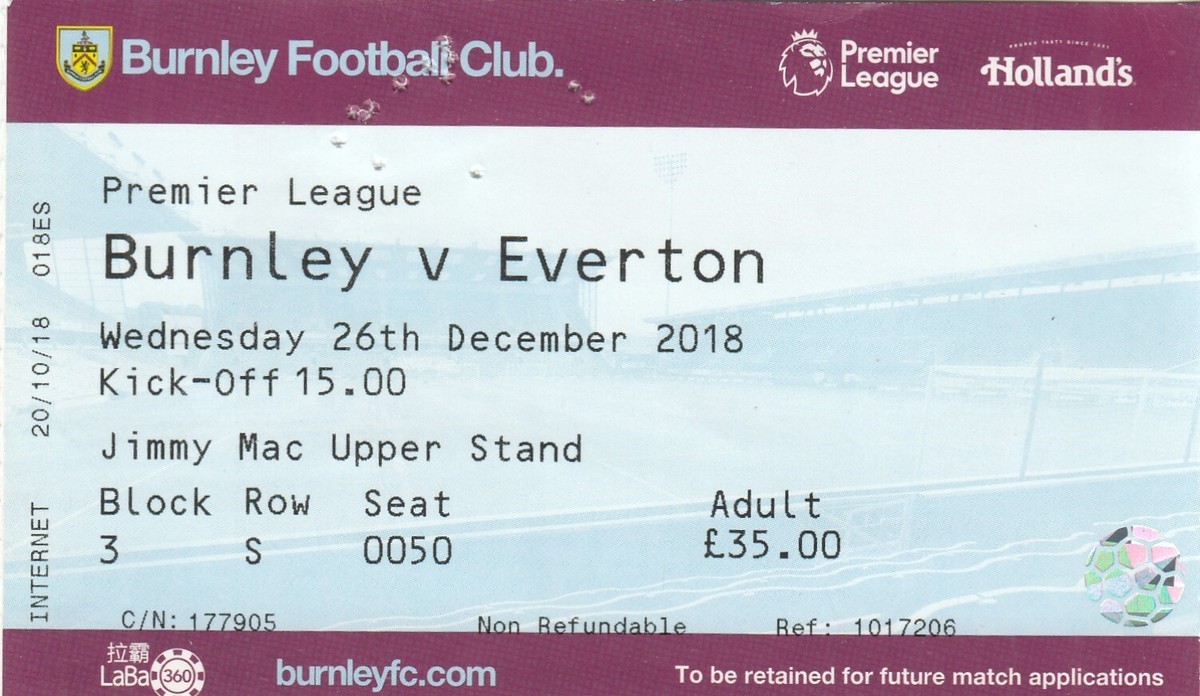 Ticket Burnley v Everton UK