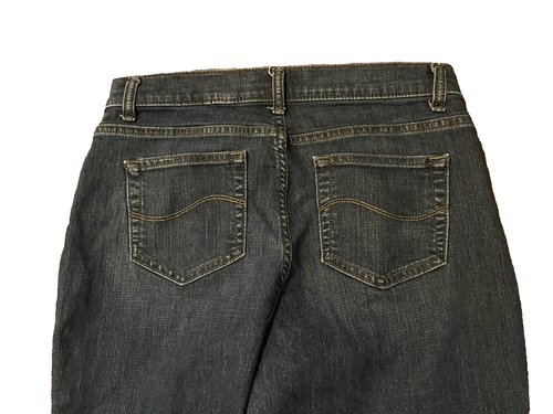 LEE Women's RELAXED FIT Straight Leg Mid-Rise Jeans Sz 8 Petite - Picture 7 of 7