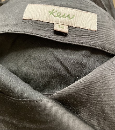 Kew Ladies Evening Dress..Size 12 Black 67% Viscose 33% Cotton Zip/Tie Fastener - Picture 4 of 6
