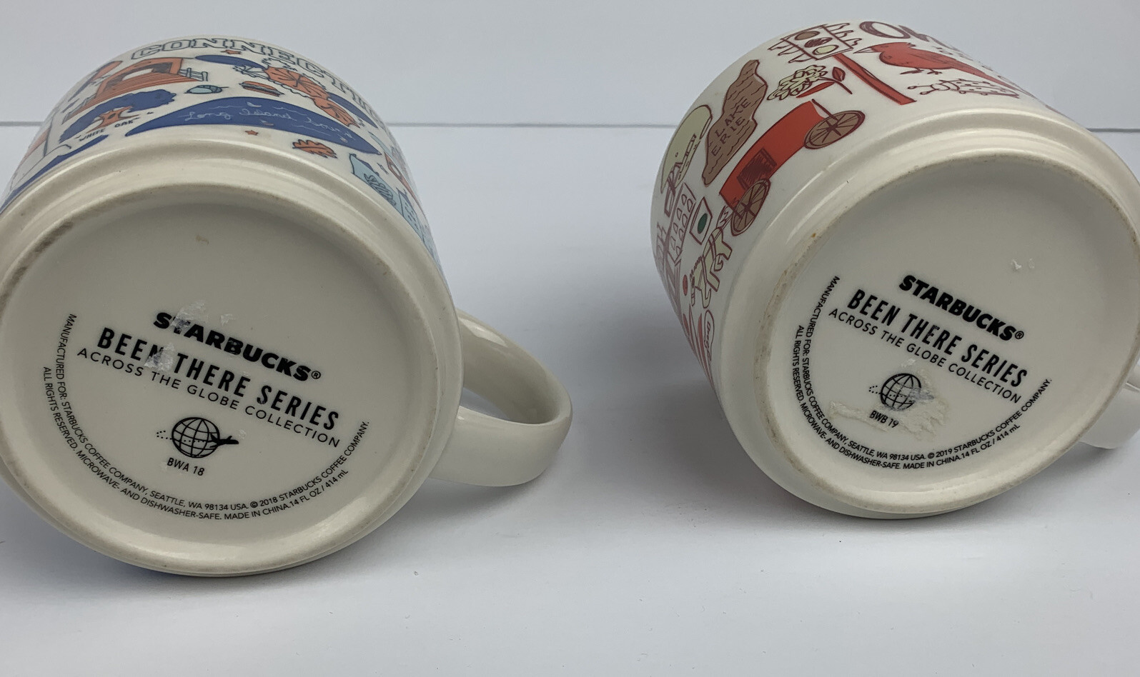 Starbucks Been There Series 2019 CONNECTICUT / OHIO Coffee Tea Mug Cup 14 fl oz - Picture 5 of 6