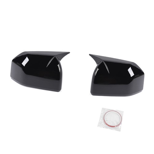 2PCS Glossy Black Rear View Mirror Covers Shells Guard Decor For 2015+ Ford F150 - Foto 11 di 11