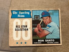 1968 Topps RON SANTO #366 All Star Baseball Card - EX+ - Lite Corner Wear -