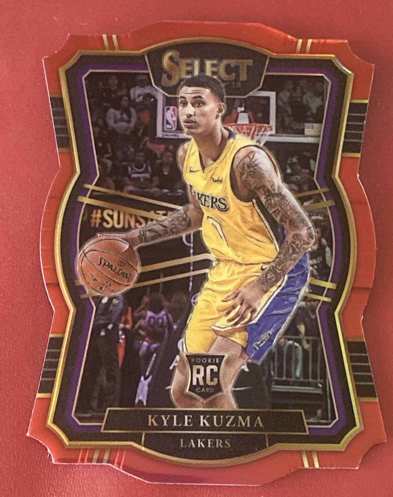 2017-18 Panini Select Die-Cut Red Prizm #200 Kyle Kuzma Lakers RC Rookie 54/135